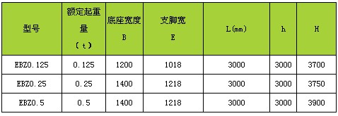 移动式旋臂起重机参数